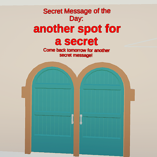 OfficialRAC_'s tweet image. another spot for a secret | Message of the Day #219 | #RobloxArsenal