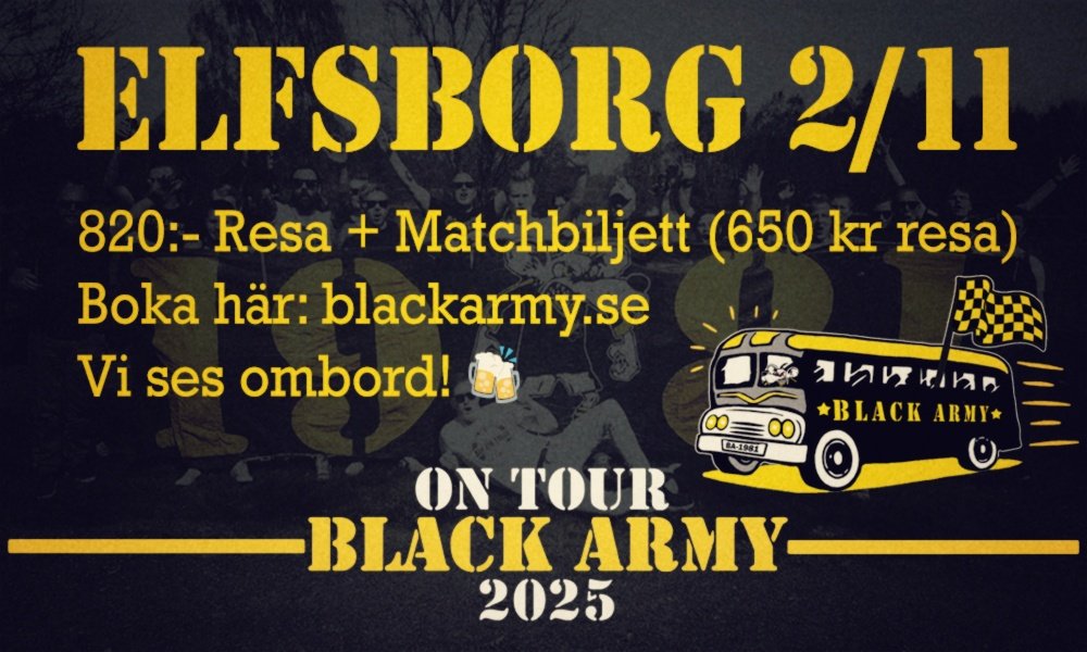 Vi avslutar säsongens bortaturné i fotboll mot IF Gnällsborg sön 2 nov. Häng med ombord på bussen så röjer vi hela vägen i mål. Avresa kl 06. Vi hämtar gärna upp exilgnagare längs E4. Resa+matchbiljett 820 kr (resa 650 kr) Boka 👉 backarmy.se Vi ses där Gnaget lirar!
