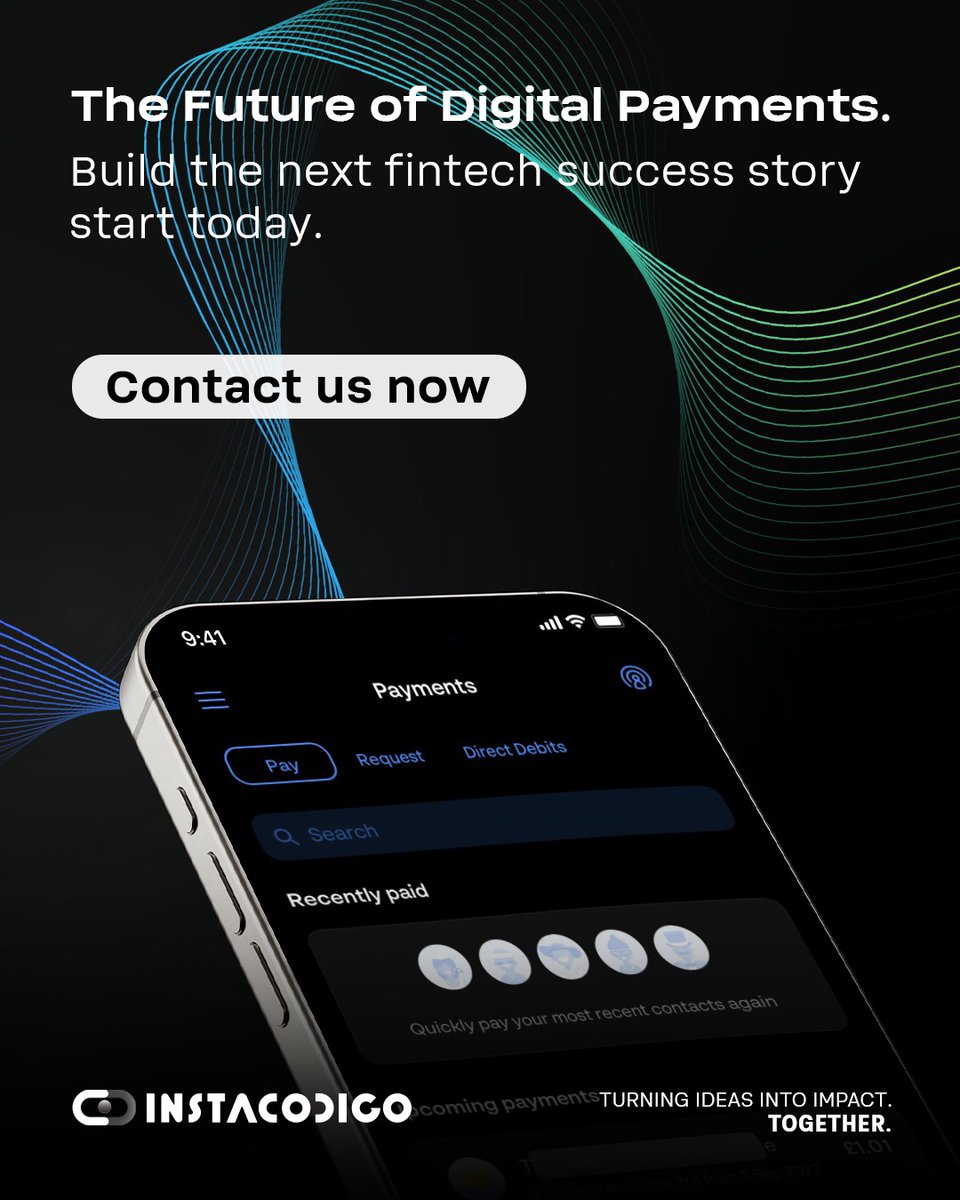 instacodigo's tweet image. 💡 Ready to transform how people pay?
InstaCódigo helps you create seamless, innovative fintech solutions that stand out. 🚀
💼 Get started today: instacodigo.com/contactus
#Fintech #DigitalInnovation #StartupLife #AppDevelopment #Instacodigo