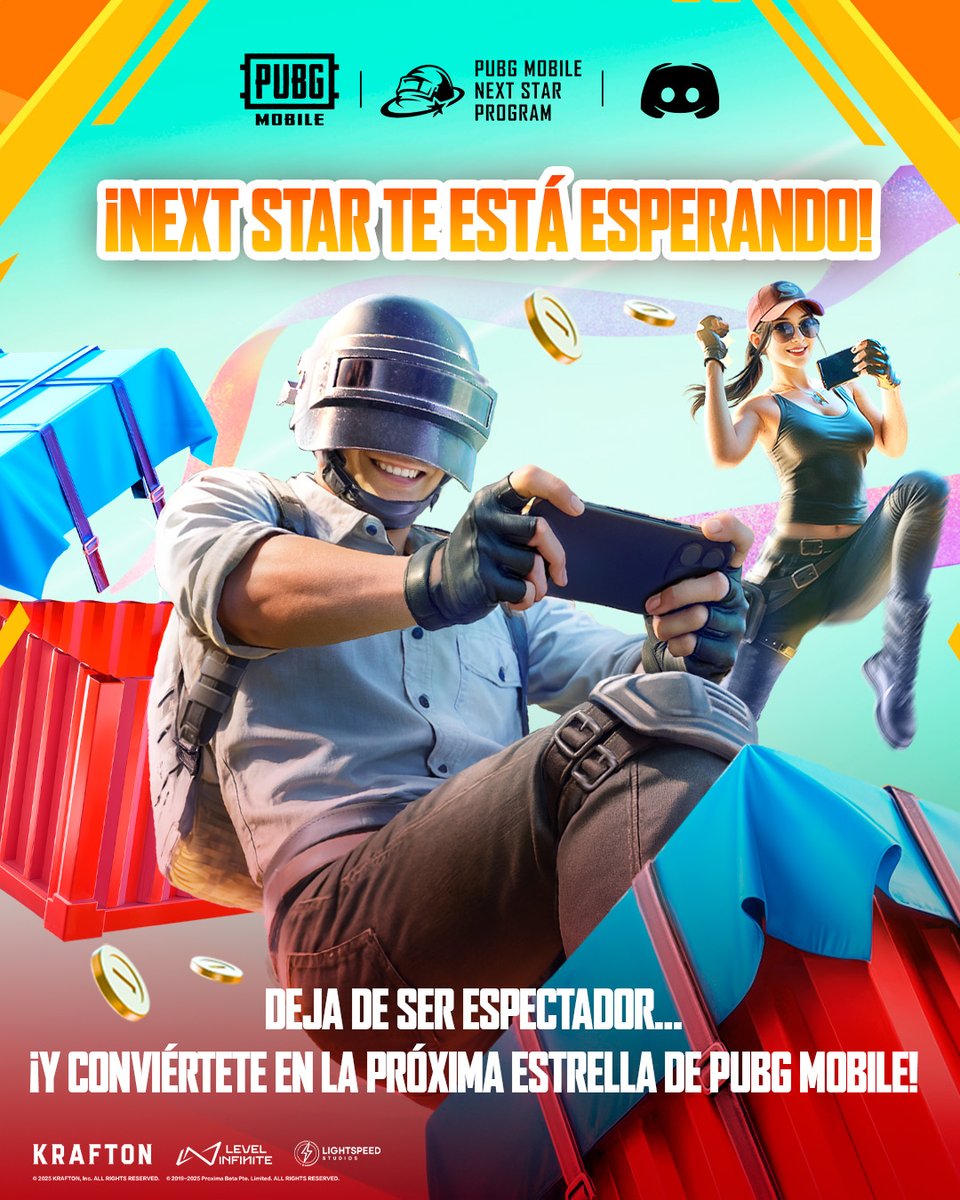 PUBGMOBILELATAM's tweet photo. 🎤 ¡Atención, estrellas en potencia! 🌟
El Tío PUBGM anda buscando a los próximos cracks que harán historia en el campo… 👀
Si tienes talento, actitud y estilo, Next Star es tu lugar. 💪
#PUBGM #PUBGMOBILE #PUBGMOBILELatam #NextStar https://t.co/UzF5KJoJ1F