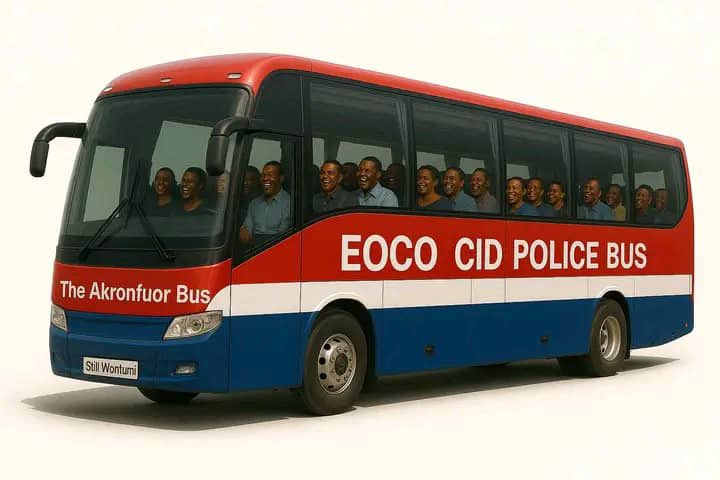 aristotledada's tweet image. EOCO CID Police Bus. Motto: Ɛbɛ yɛ maa 😂.
#OralMustWork
#Time2SanitiseTheSystem