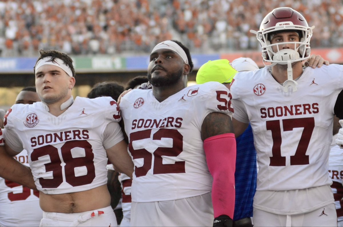 CarsonDField's tweet image. Some long faces after the #Sooners’ loss to Texas.

“We’re going to feel this one. You know we’re all feeling it.”

Here’s what OU’s players had to say after the loss: si.com/college/oklaho…