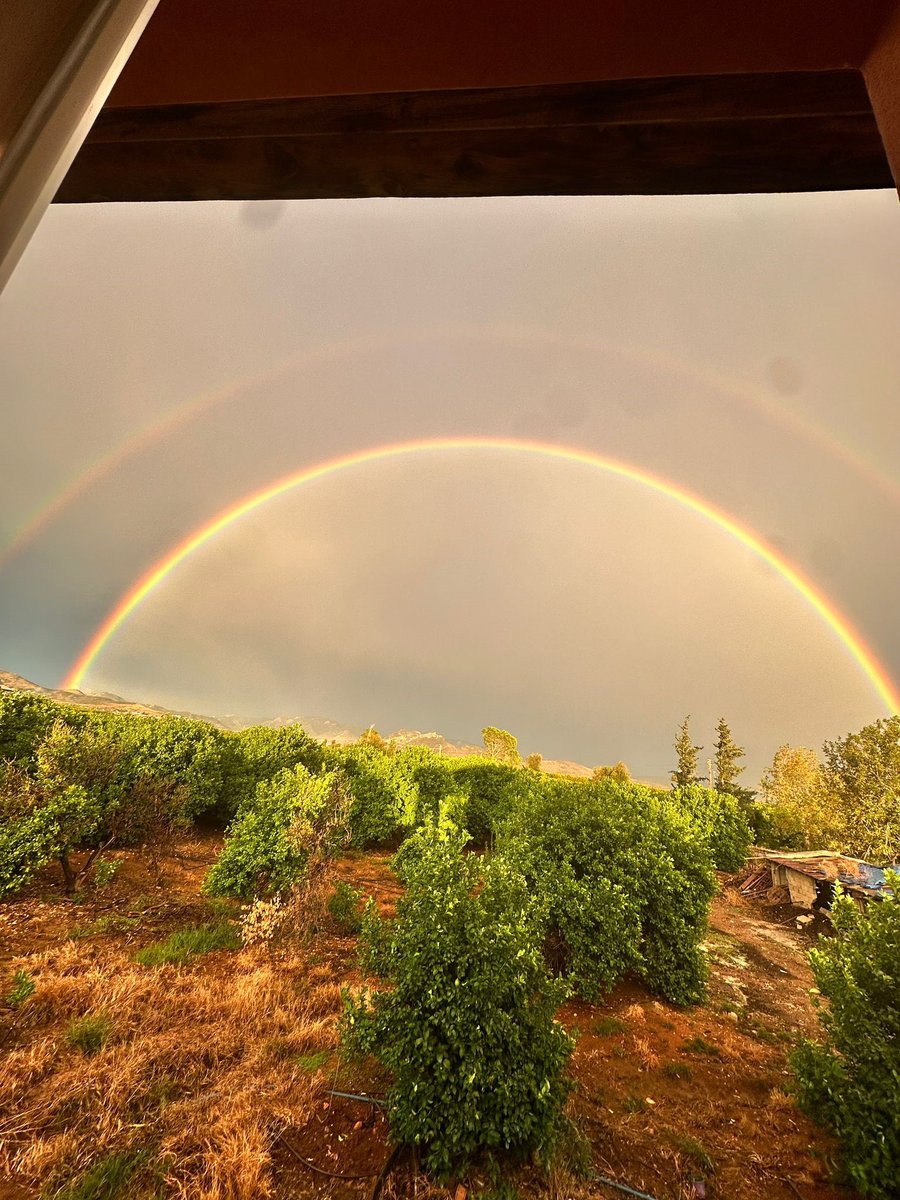Adana'da çift gökkuşağı oluştu.