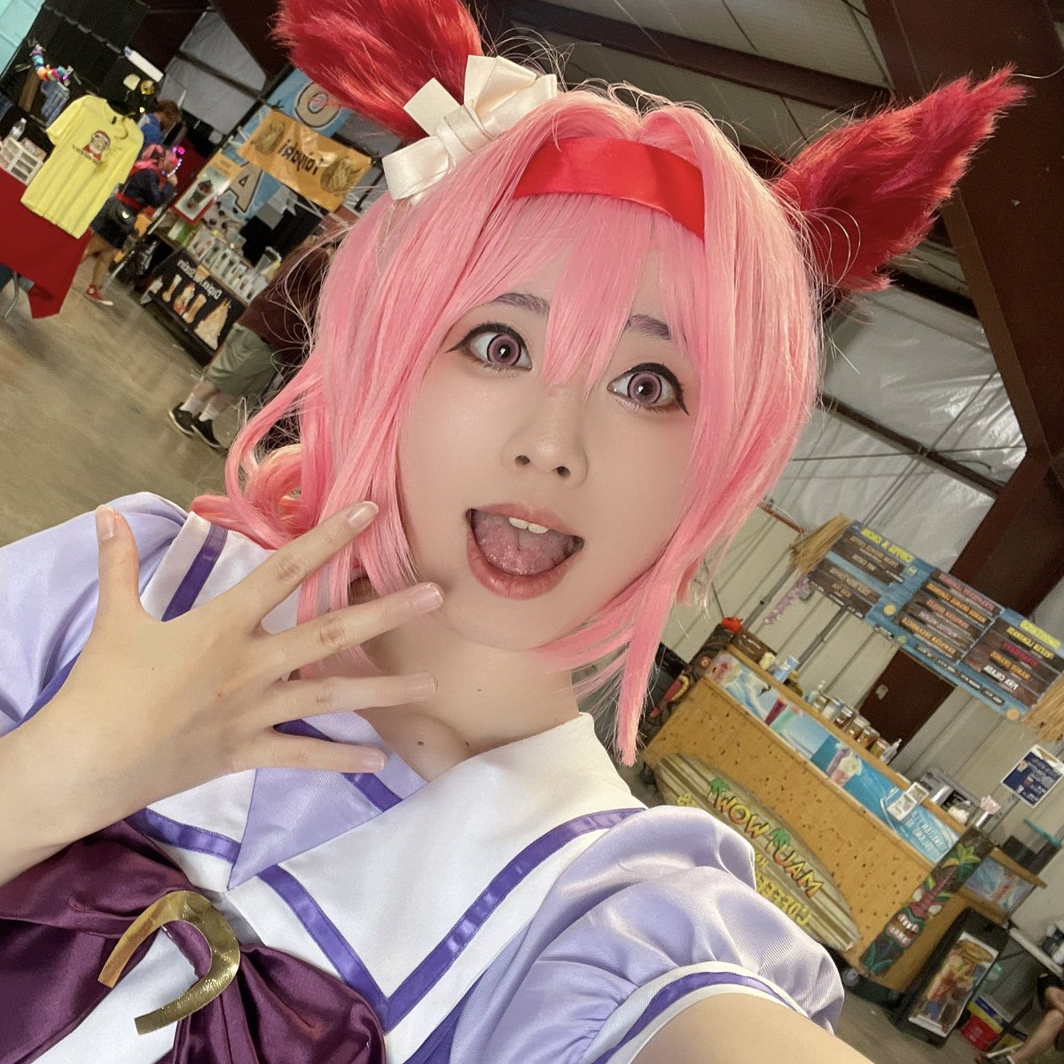 車で８時間、アリゾナにやって来ました〜 MC&パフォーマーとして @AnimeWonderFestイベントに 出演させて頂きます٩(๑❛ᴗ❛๑)۶  Hamu in Arizonaaaaa~ and… new cosplay hehee 👀✨