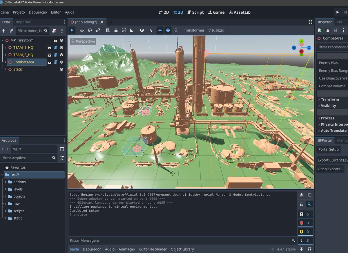 Phellaty's tweet image. Battlefield 6 W
Deixaram até um projeto do godot pra cria modo de jogo da comunidade