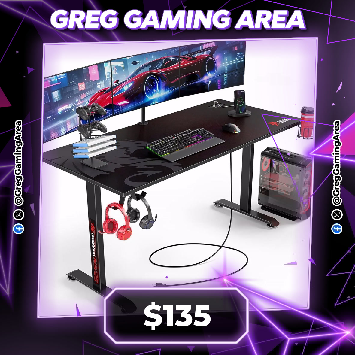 ULTIMATE GAMING BATTLESTATION! 🎮✨

🎮 T-Shaped Carbon Fiber Gaming Desk 55/60in w/ Mouse Pad
🔗 s.click.aliexpress.com/e/_opPnFQ5