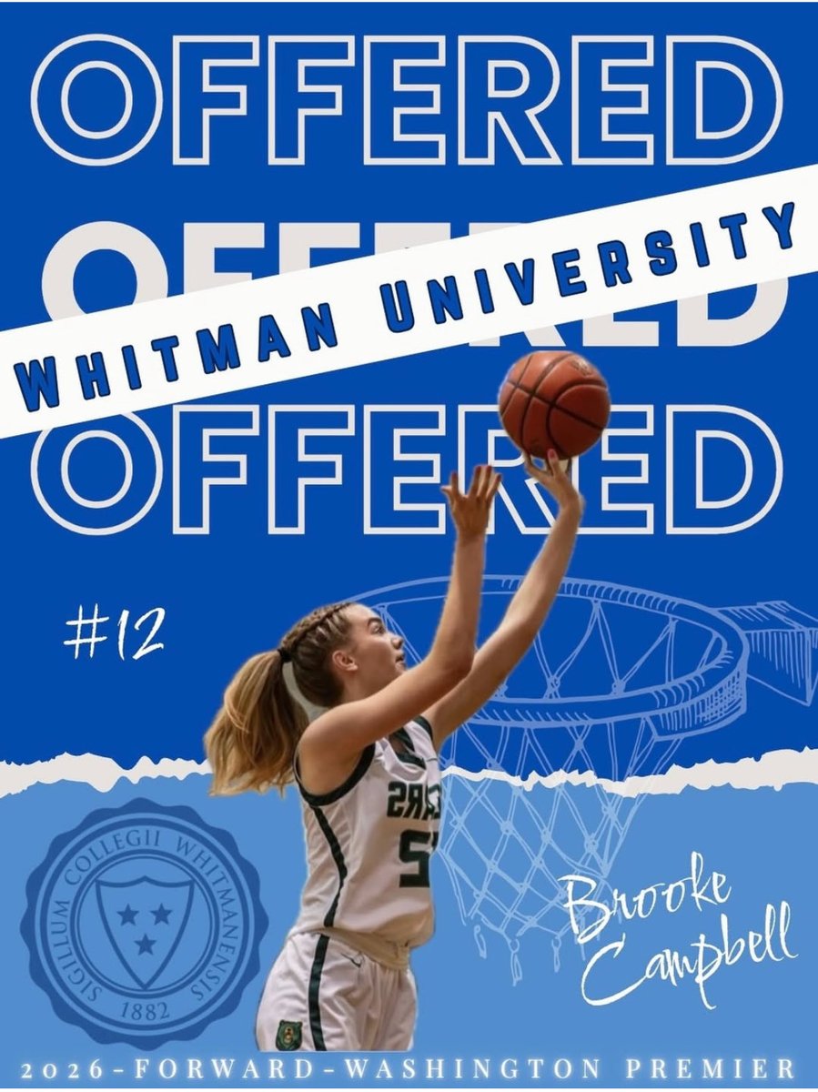 I’m so excited to announce I have received an official offer from Whitman University! Huge thanks to Coach Ferenz for this amazing opportunity!  <a href="/WhitmanWBB/">Whitman WBB</a>