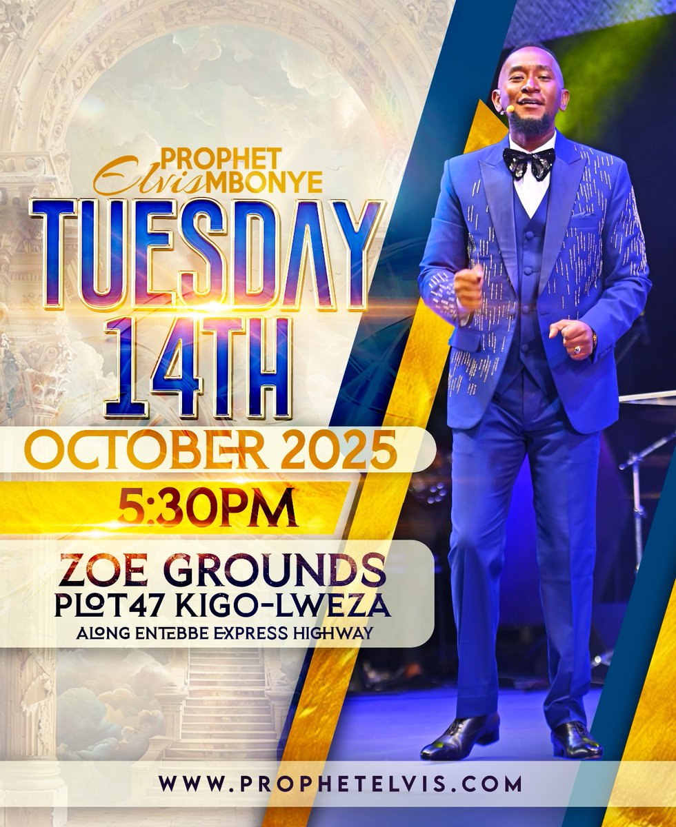 Tomorrow about this time, you will be in a better place in the company of 
#ProphetElvisMbonye
