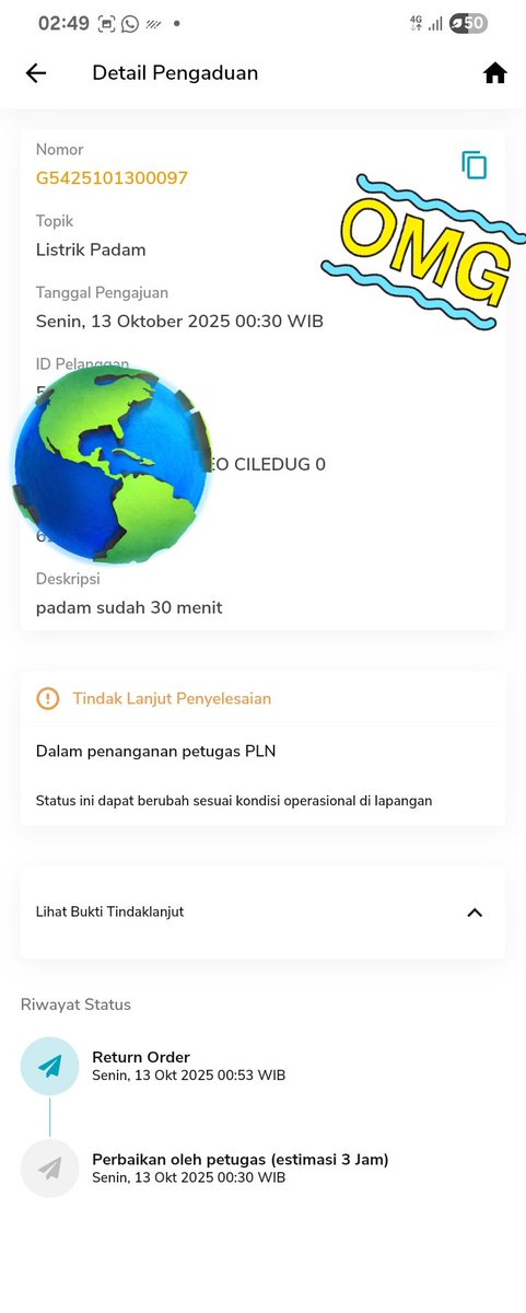 krisnananda88's tweet photo. @pln_123 cuaca cerah, lampu mati udah 3 jam lebih, kendala di bales template, petugas gatau dmn posisi. Manajemen di evaluasi lagi... ini senin. Ganggu aktivitas. Cipadu di FU segera. Laporan dari 00.30 masa petugas baru jalan 01.51. Laporan pertama bisa2nya di batalkan sepihak.. https://t.co/r1iaENCzzy