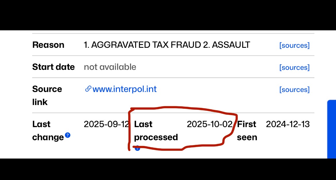 NuclearHerbs's tweet image. Interpol update?
 
This was shared with me a few minutes ago, along with a message. Someone (I don’t actually know who) has been monitoring this website and started noticing updates a few months after the SEC case went away. Here are screenshots they took that were forwarded to…