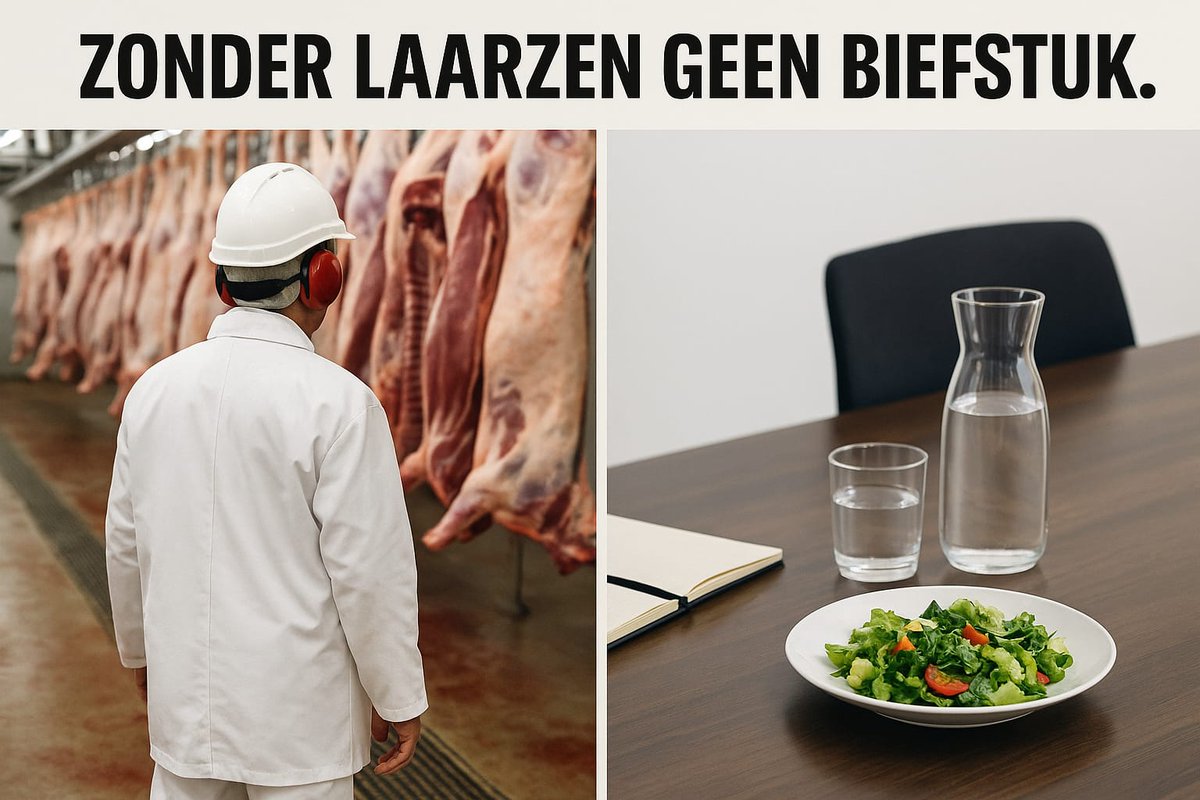 #verkiezingsdebat 
Rob Jetten en Timmermans spreken met dedain en denegrerend over ondernemers en 100.000 mensen in de vleesproductie keten.
Zonder hen zou 97% van NL hongerig naar tofu staren.
Zonder laarzen geen biefstuk.
#realiteit #respect
 #vvd #cda huilen mee