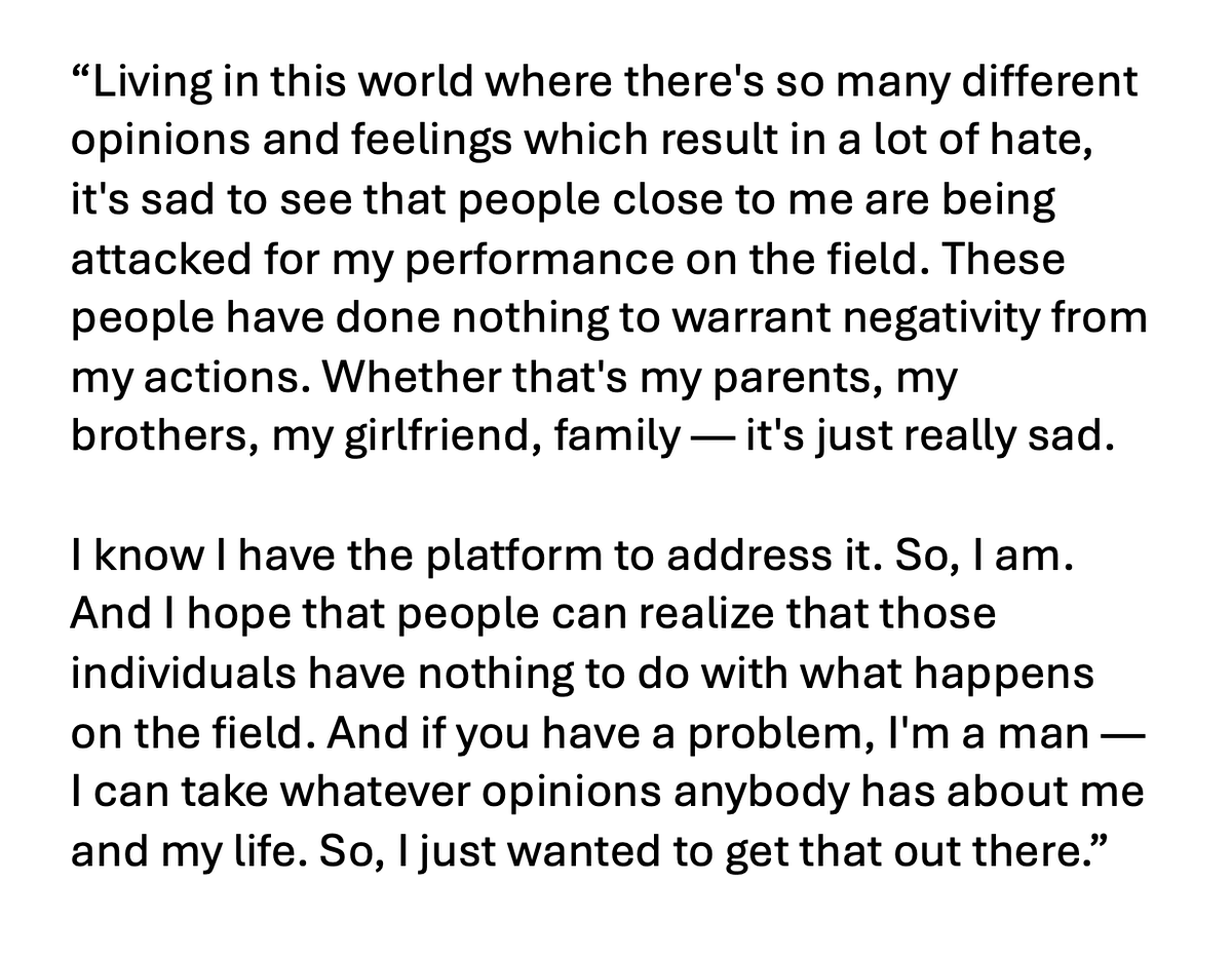 Trey Yesavage opened his Sunday press conference ahead of his Game 2 ALCS start with the following message: