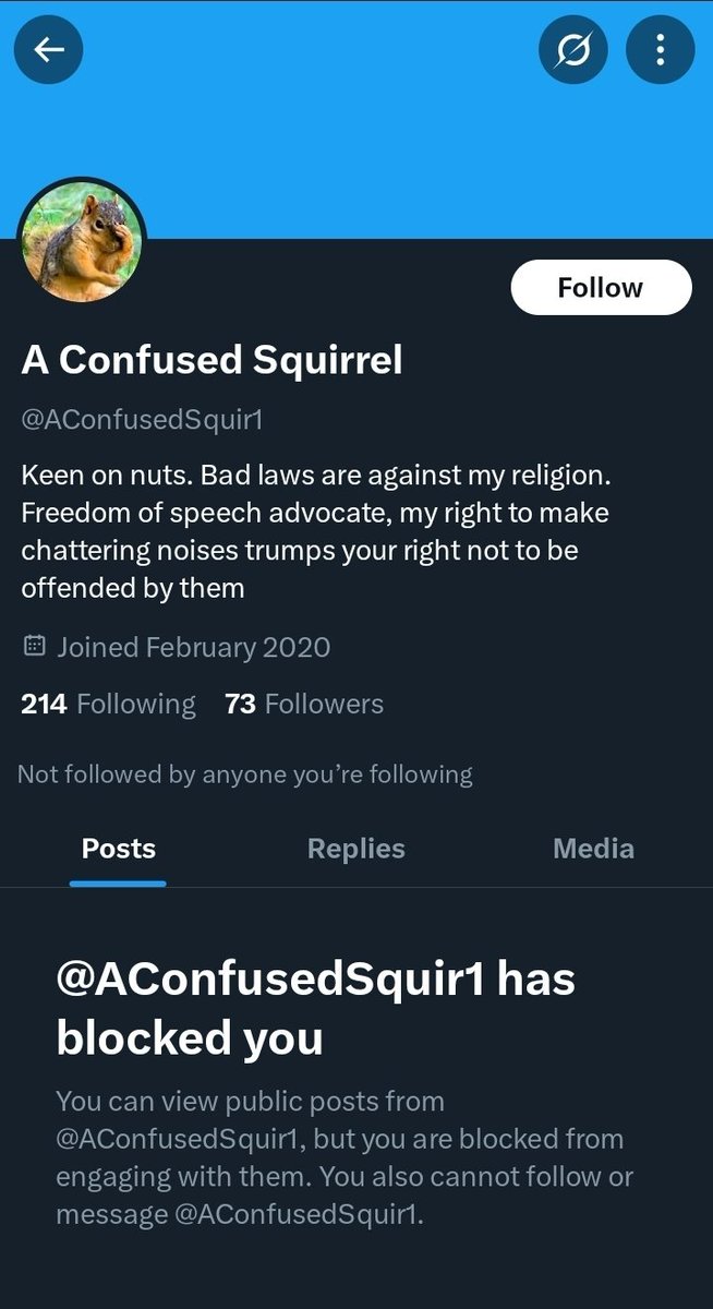 Blocked me because they didn't like me picking apart their argument