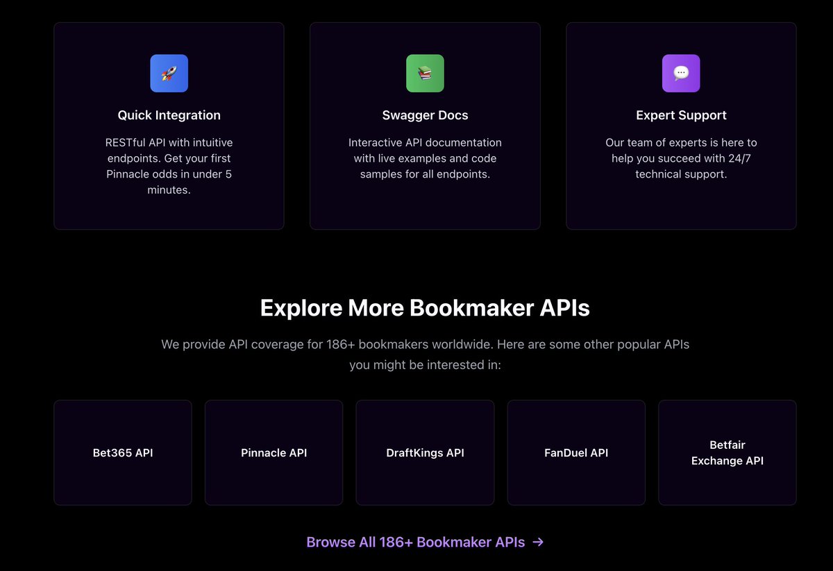 We've seen this has caused issues for lots of people since Pinnacle turned off their API.

✅ Don't worry - We still have realtime odds updates in our API.

What You Get:
Real-time Updates: Odds update within in real time of line movements

Multiple Markets: Moneyline, spreads,