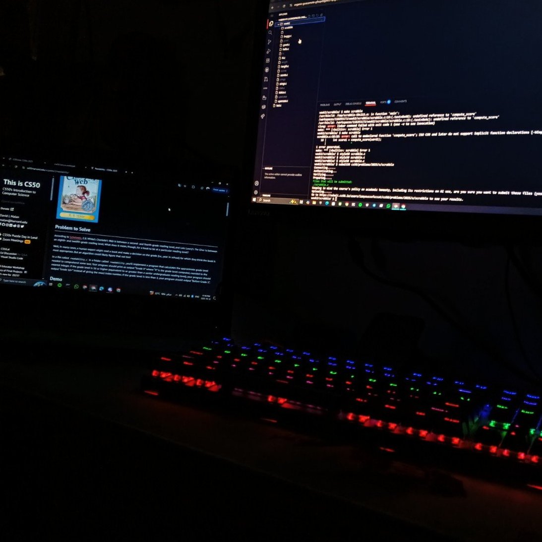 YOUSSEF12242326's tweet image. Week 2 of @cs50 debugging, thinking, breaking, fixing, and learning again.
The more I code, the more I realize it’s not just syntax — it’s patience and mindset 💻
#CS50 #LearningToCode #NightCoding