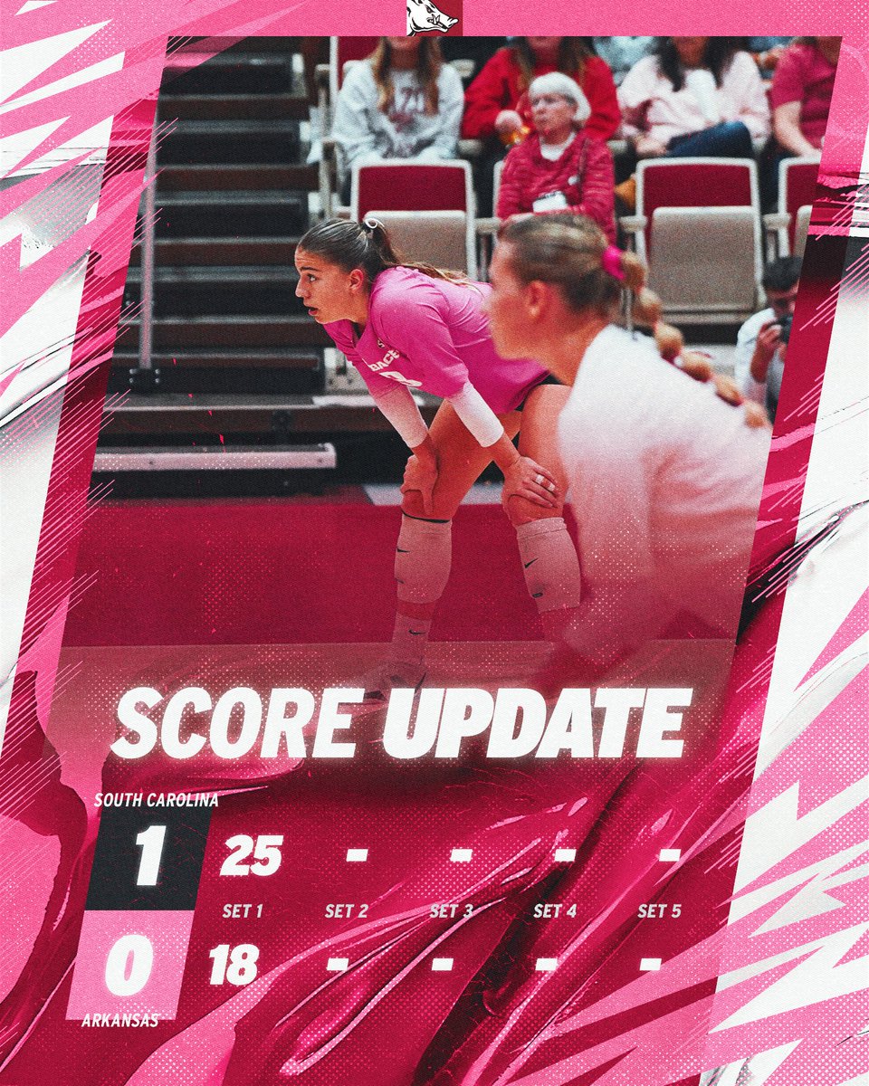 RazorbackVB's tweet image. Gamecocks get the first