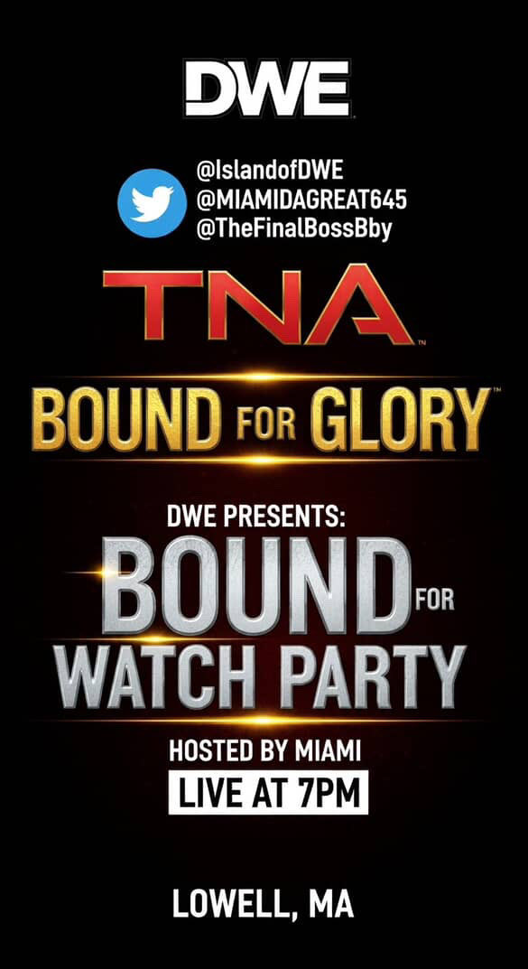 FinalbossbbyCFO's tweet photo. Join us at 7pm est for #TNABOUNDFORGLORY #BoundForGlory #TNA watch event ONLY on X Live.
#gimmicktable
#DWE
#wrestling
#Onelasttable https://t.co/Bk7WFNCcMA