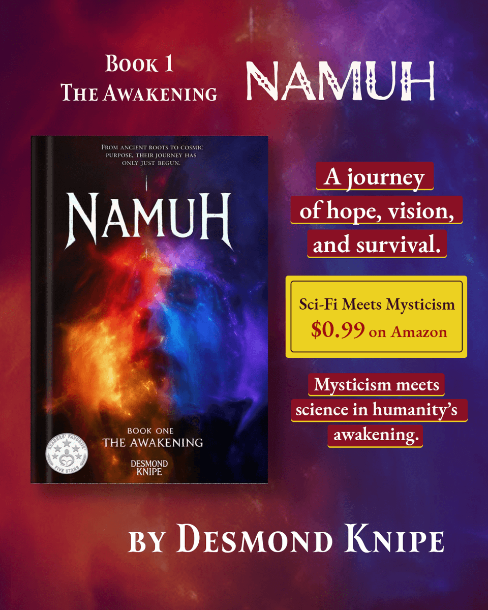 DailyBookBlogs's tweet image. Climate collapse. Hidden powers. Ancient wisdom. Can 5 awaken to save Earth? NAMUH Book 1: The Awakening – $0.99. Visit – namuhtrilogy.com
By @desmond_knipe

Available on - amzn.to/42iZl2R