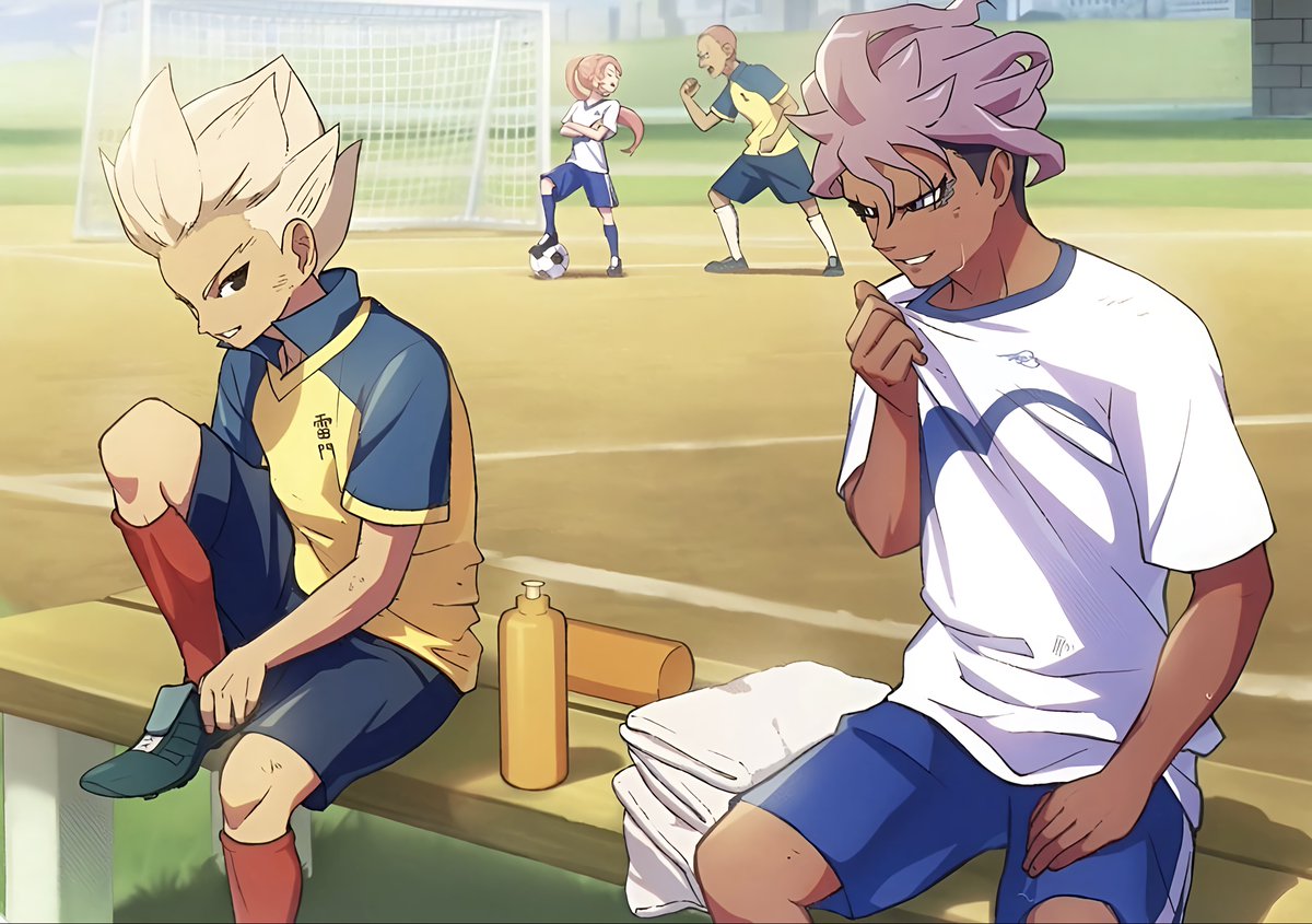 InazumaNational's tweet photo. INAZUMA ELEVEN: Eiyuutachi no Victory Road/Victory Road of Heroes (イナズマイレブン 英雄たちのヴィクトリーロード) – Artwork ft. Gouenji Shuuya &amp; Sakurazaki Jouji https://t.co/Y6fB74bDmy
