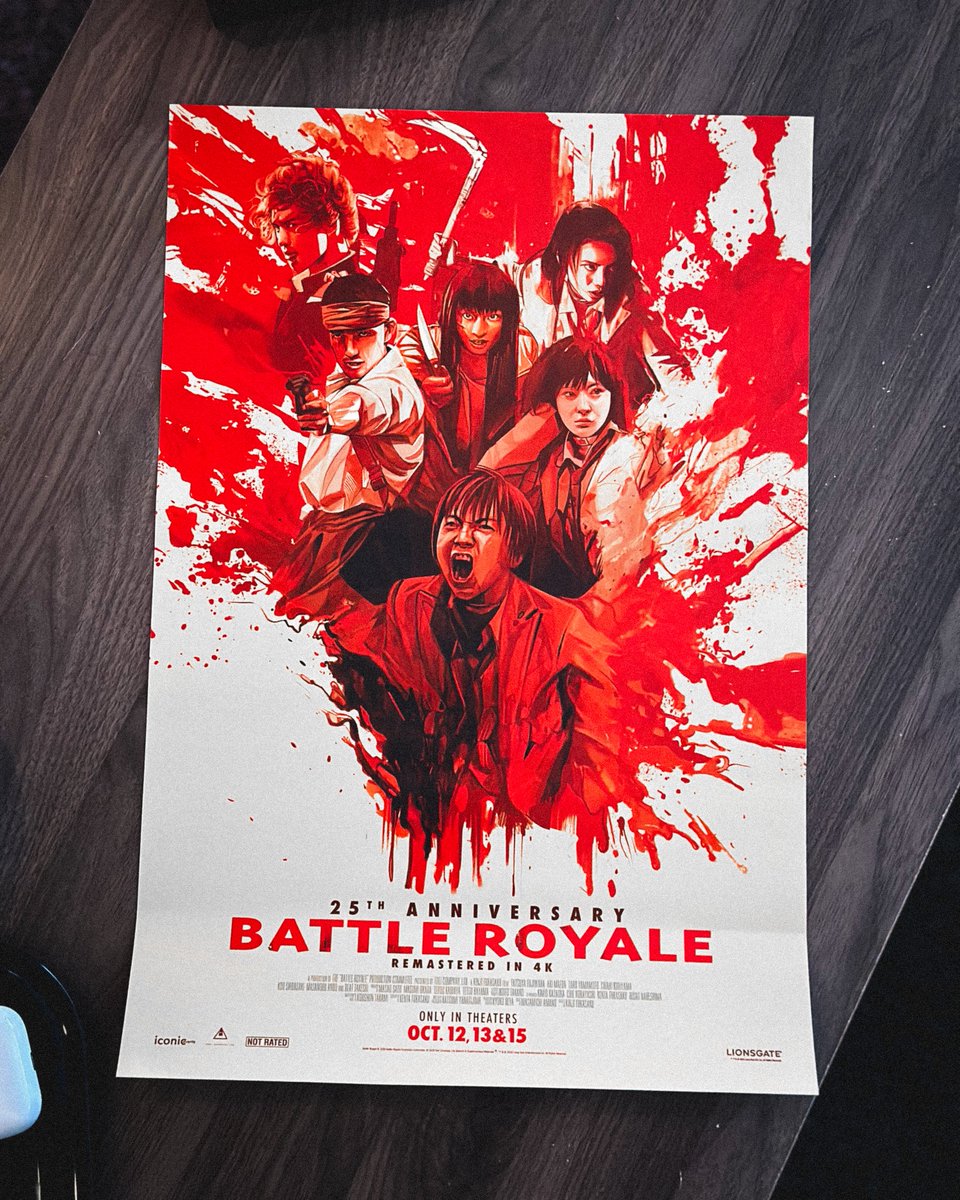 adamhlavac's tweet image. BATTLE ROYALE is back in theaters this week, remastered in 4K!