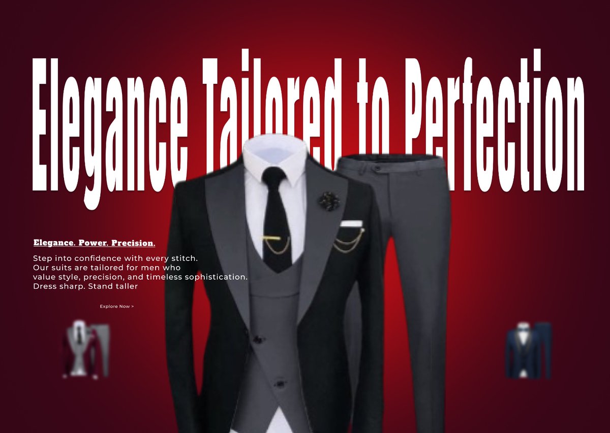 Comrade_Tife's tweet image. Just wrapped up a UI/UX mockup for a luxury suit brand website 👔
Focused on clean visuals, smooth flow, and that premium feel every gentleman deserves.

Designed with Figma.

#UIUX #FigmaDesign #WebDesign #DesignPortfolio