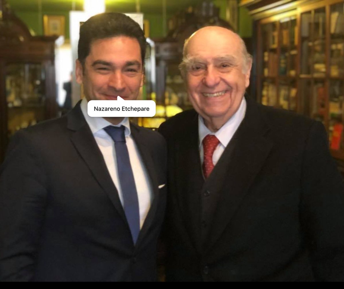 InfoCapitalTV's tweet photo. En 2019 en pleno proceso electoral argentino y uruguayo, Etchepare se reunió con el presidente colorado Julio Maria Sanguinetti y al menos tres referentes del Partido Nacional, entre ellos Gustavo Penades. https://t.co/FqZID6zrje