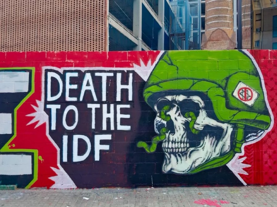 "İsrail ordusuna ölüm"

İspanya'da bir grafiti.