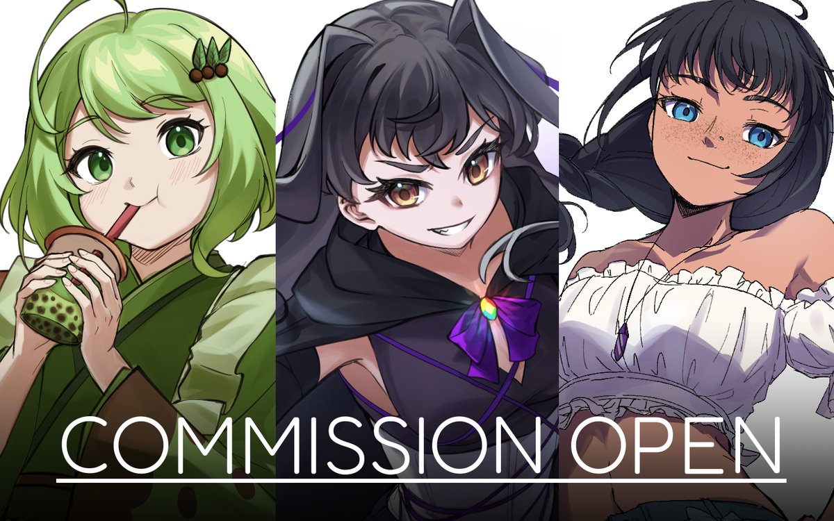 YuiKannon's tweet photo. My commission is now OPEN for ALL TYPES! ✨

You can read the ToS and see more samples and comms types on the link: https://t.co/EXxBTy6ruz
(Note: You can e-mail me your request if you don't have VGen.)

RT and sharing is appreciated, thank you!  🙏🙏

#CommissionsOpen #VGenOpen https://t.co/XrcRN6IVYa