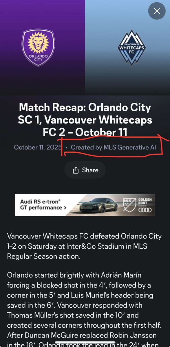 This sucks. A lot. 

I know from my own experience doing it— it is NOT expensive to pay humans to do this. I got invaluable development working there. As did countless others.

But hey look at that, here’s a feedback form in case you also think it sucks mlssoccer.com/feedback/recap…