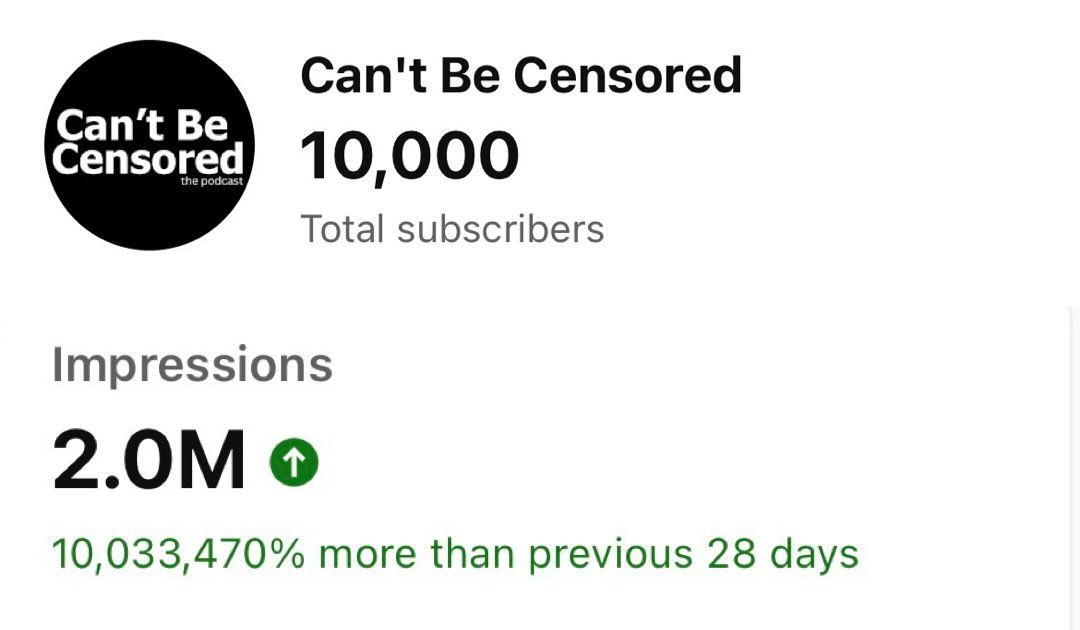 Cant Be Censored (@cantbcensored) on Twitter photo Thankful to all of you for supporting this brand new platform and helping us grow. We are just getting started 🙏 Thankful to all of you for supporting this brand new platform and helping us grow. We are just getting started 🙏