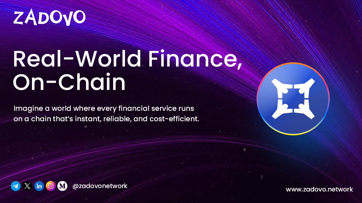 Imagine a World Where Every Financial Service runs on a Chain that’s instant, reliable and cost-efficient. 🤔

Yes — ZADOVO BLOCKCHAIN is on its way to make a powerful landing in the CRYPTO WORLD! 🚀

#zadovo #zadovochain #Blockchain #Decentralized #Saas #PoAEVM