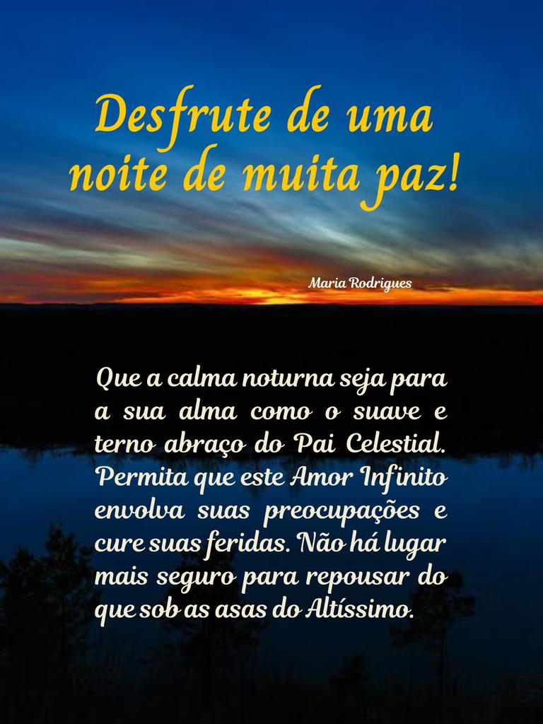 7MariaRodrigues's tweet photo. #boanoite #calma #paicelestial #amor #repousar https://t.co/mr8YMNNqae