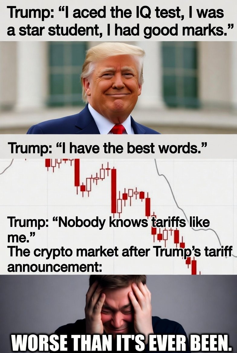 IntenseInvestor's tweet image. Here is crypto in a nutshell... #Trump