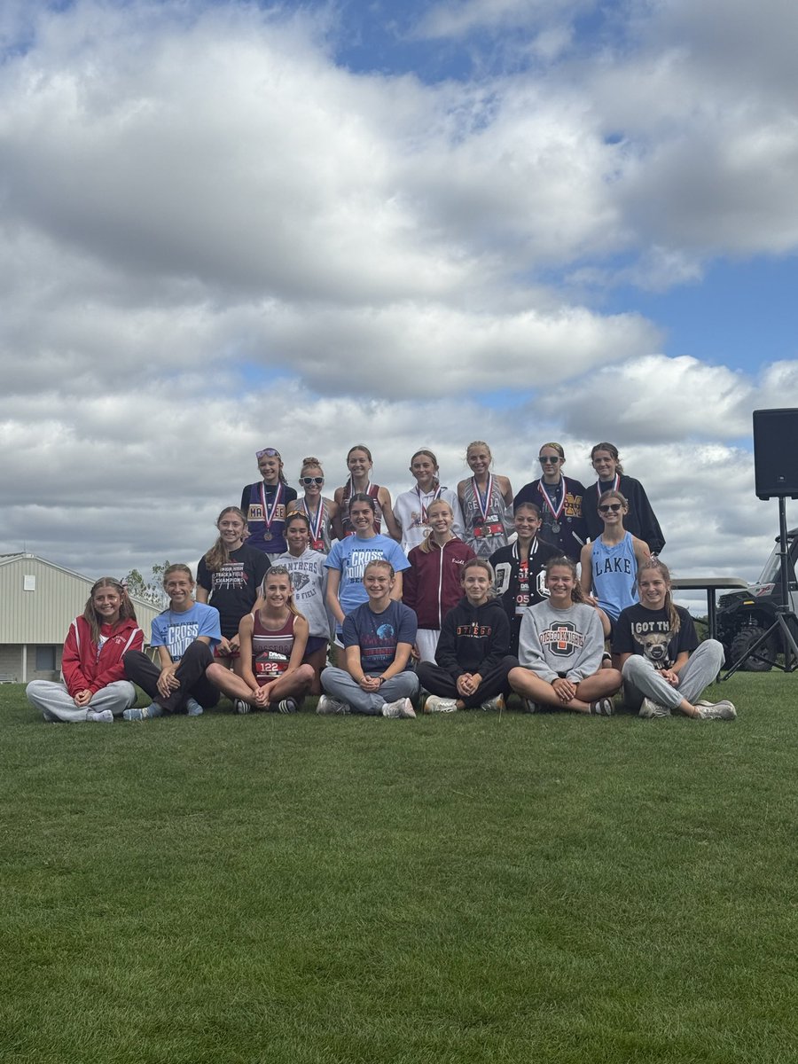 GenoaXC's tweet photo. NBC Girl’s Results 🤩 

HS: 2nd place!
 
-Stella Rethman: 1st Team, 3rd place
-Lindsey Brown: 1st Team, 6th place 
-Brielle Ninke: 2nd Team, 10th place
-Olivia Martin: 2nd Team, 14th place

MS: Champs! https://t.co/zarB64AGjL