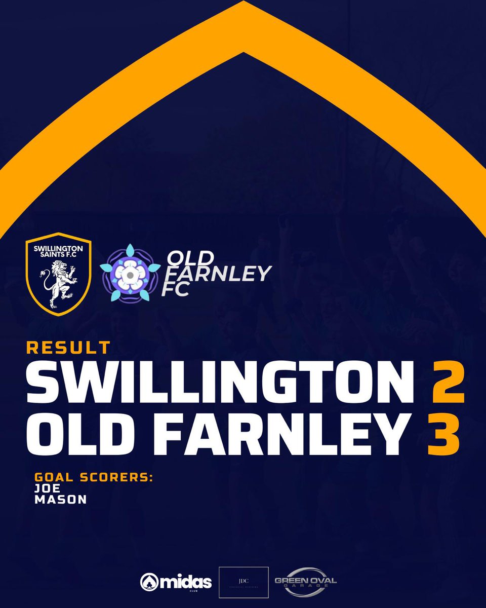 Plenty of possession and chances but we couldn’t make them count today. Old Farnley took their moments well. Focus now shifts to cup action next week.🏆