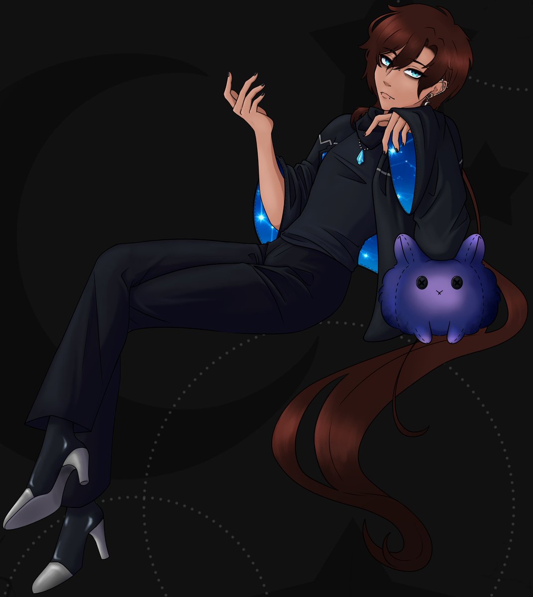 Leo_NightGrace's tweet photo. A little scuffed but Finally done! 
#YuukiPrints

Cozy outfit created by #Quillorn https://t.co/eKZrRqgjkJ