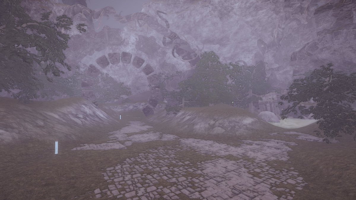 Xanda2024's tweet image. #indiegame #indiegamedeveloper  #indiegames #gamedev #madewithunity I&apos;ve aimed to add more ruin paths, and that really gave this area a much needed lift! Every piece is placed one by one, and I still need to add some plantation. 😅