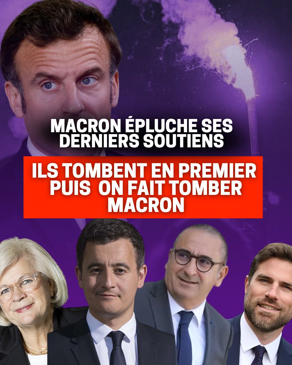 Macron épluche ses derniers soutiens pour former le gouvernement Lecornu 2.

Ils tomberont en premier, puis nous nous organiserons pour faire chuter Macron et ses politiques qui nous précarisent.