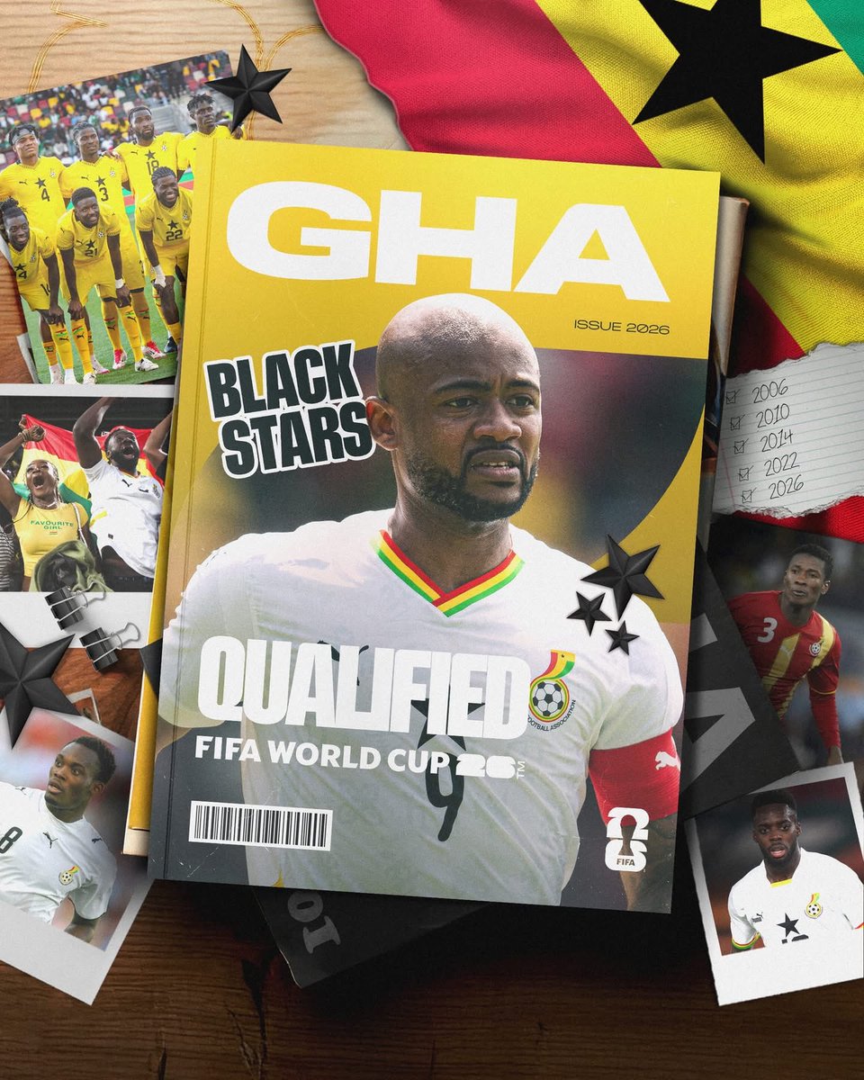 Spice919fm's tweet image. OFFICIAL: The Black Stars have qualified for the 2026 FIFA World Cup after winning a goal against Comoros. 

It is the 5th time Ghana will be at the World Cup.   

#FIFAWCQ2026
#SpiceSports 
#Waayɛdɛw