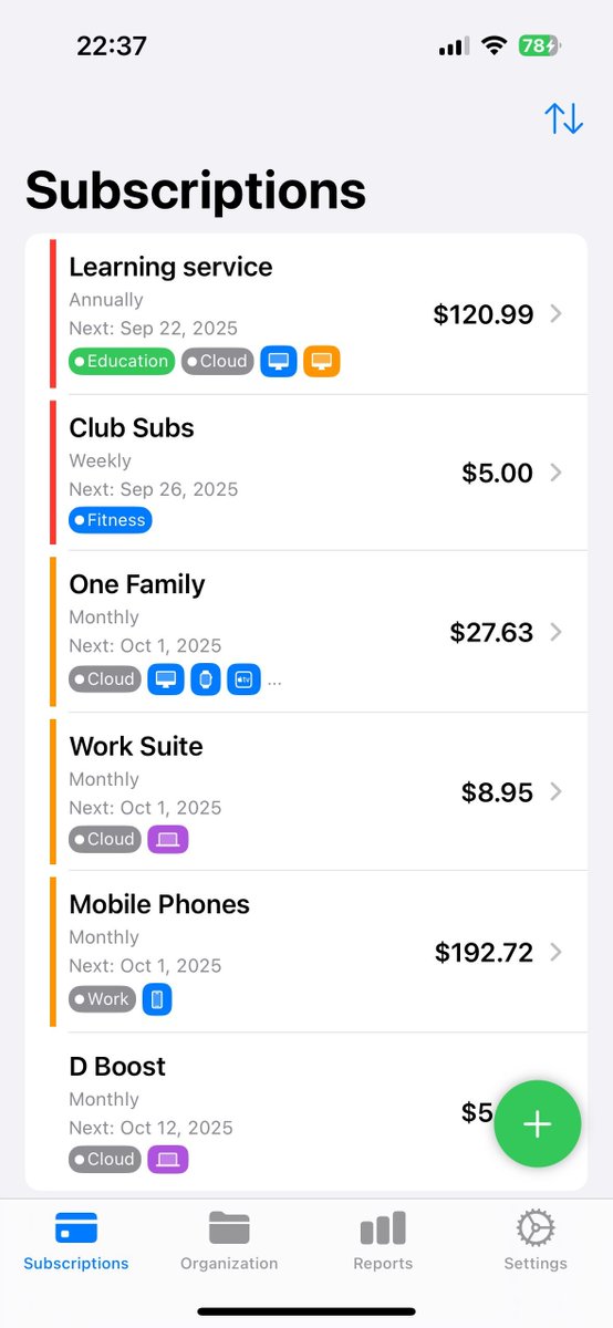 CompileSwift's tweet image. My subscription tracking app Sub Radar has a new update submitted for review. Version 1.1 fixes two issues that may affect some users. subradar.app download and use for free or go premium.
