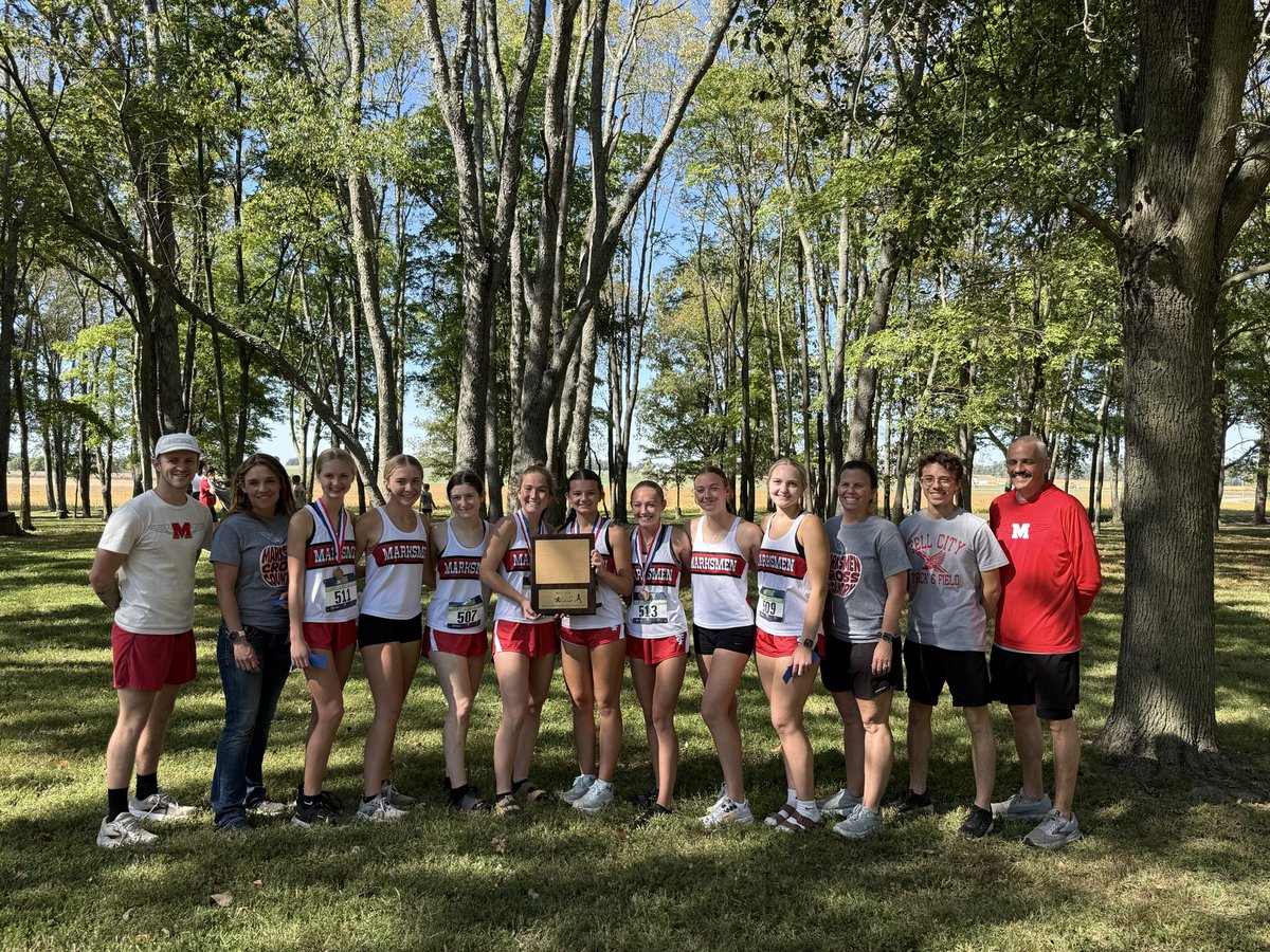 Congrats to our girls cross country team as they won PAC today!!  Way to go girls. 
Go Marksmen