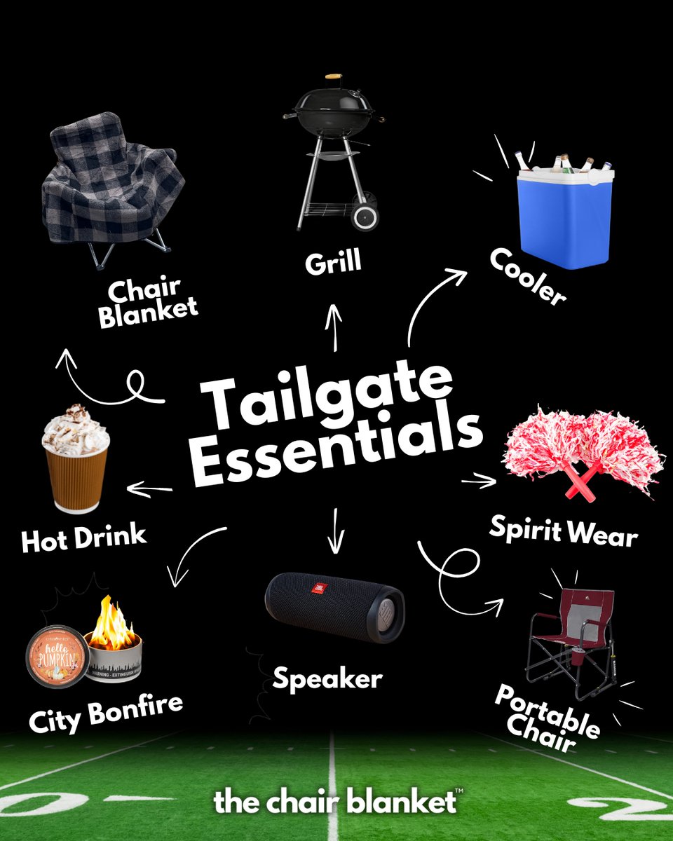 Save this ✅ The ultimate tailgate checklist. Cooler, grill, team spirit, and of course… The Chair Blanket™. 🪑🧣

Drop your favorite tailgate essential in the comments!

#GameDayComfort #TailgateParty #CozySeason #ChairGoals #OutdoorLiving #MustHave