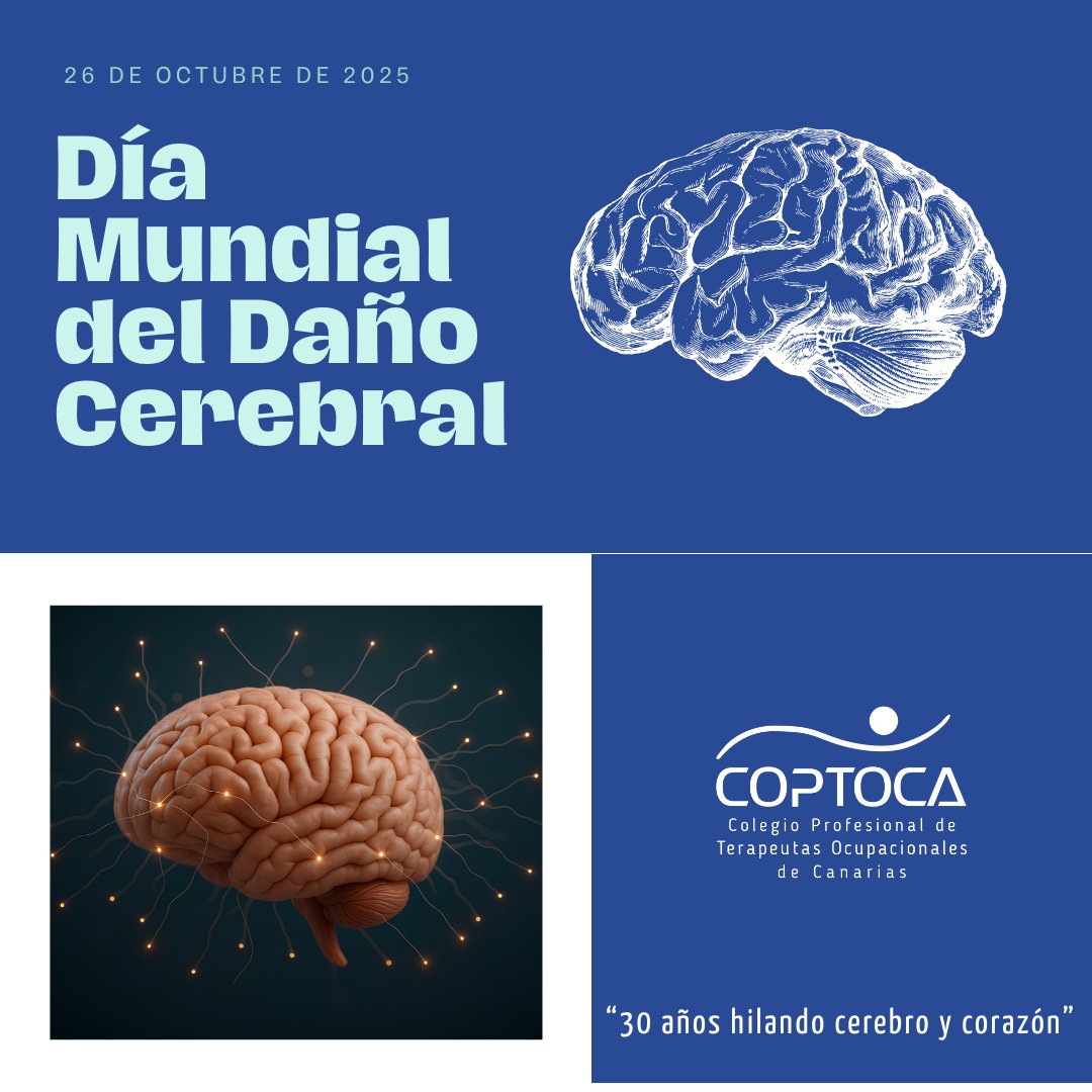 Cada 26 de octubre se conmemora el Día Mundial y Nacional del Daño Cerebral.
El lema de la FEDACE en este 2025 es “30 años hilando cerebro y corazón”, por el 30º aniversario del movimiento asociativo.
@danocerebral_estatal 
@adaceatenerife

#DíaDelDañoCerebral #terapiaocupacional
