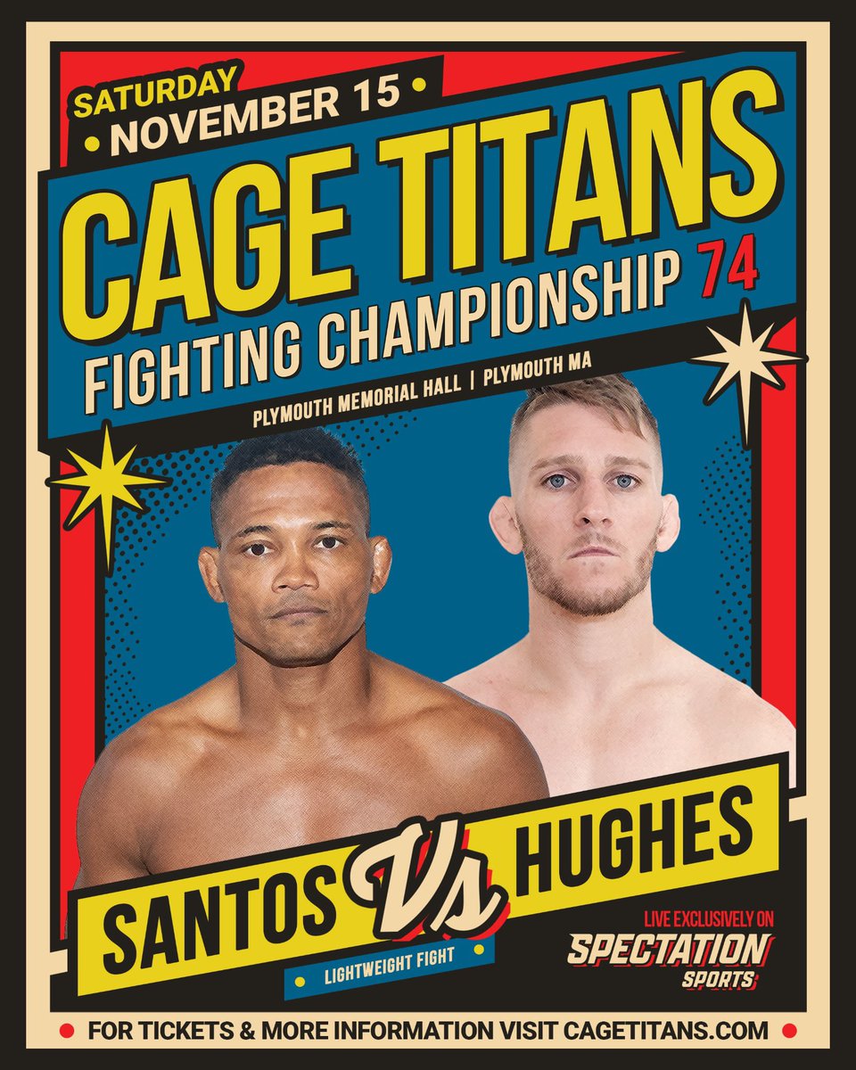 CageTitans's tweet photo. This is JUST the rest main card 🤯

More soon🗯️

CAGE TITANS FC 74

📅 Nov 15 | 📍 Plymouth Memorial Hall
🎟️ Tickets: https://t.co/IxhJyhGHYC
📺 Watch Live: @SpectationNet 

#WeAreCageTitans | #CTFC74 https://t.co/WaMWP5HsSZ
