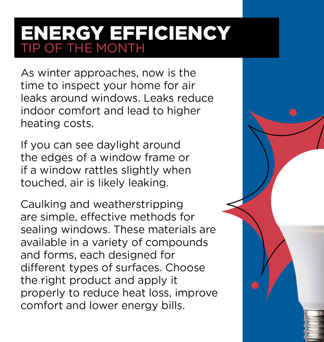 Energy efficiency tip of the month!⚡