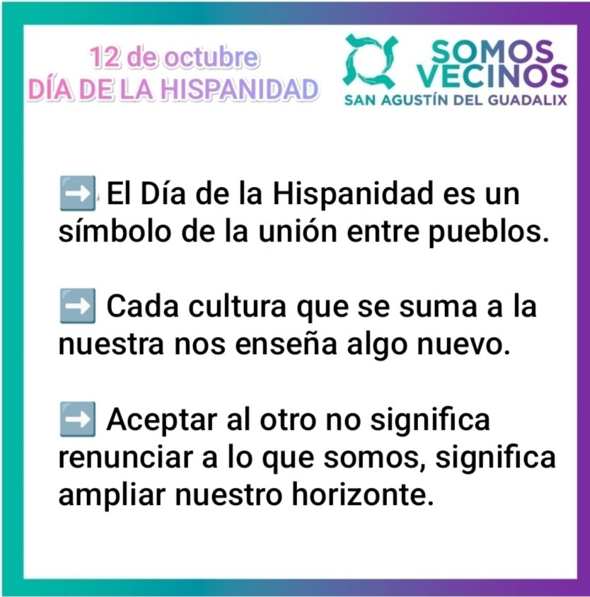 podemossanagust's tweet photo. Que este Día de la Hispanidad nos recuerde que la diversidad no nos separa: nos multiplica.
Y que juntos, siendo distintos, somos mejores.

FELIZ DÍA DE LA HISPANIDAD A TODAS Y TODOS
💚💜💚 #somosvecinossanagus https://t.co/ABIpydHgqH