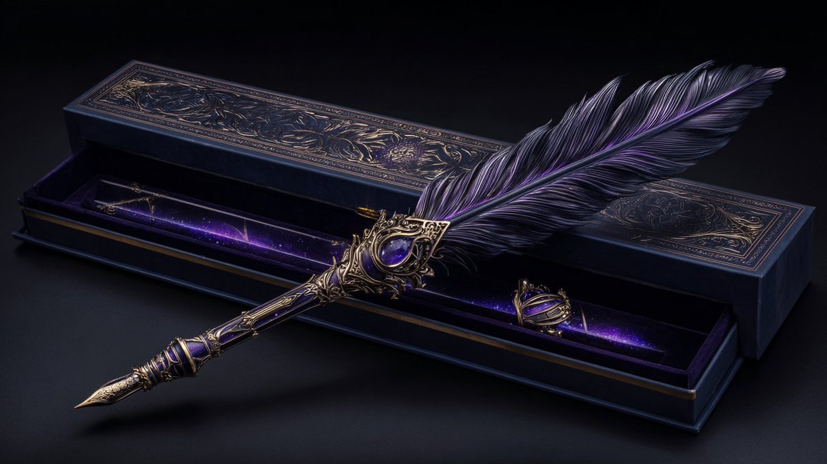 LurkShade's tweet image. #digitalarts
野球グッズのボールペンは
ファンタジー世界なら羽ペンだろうという事で作成