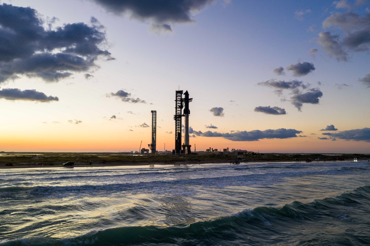 SpaceX's tweet image. Counting down to Starship&apos;s eleventh flight test. The launch window opens on Monday at 6:15 p.m. CT and weather is currently 80% favorable for launch → spacex.com/launches/stars…