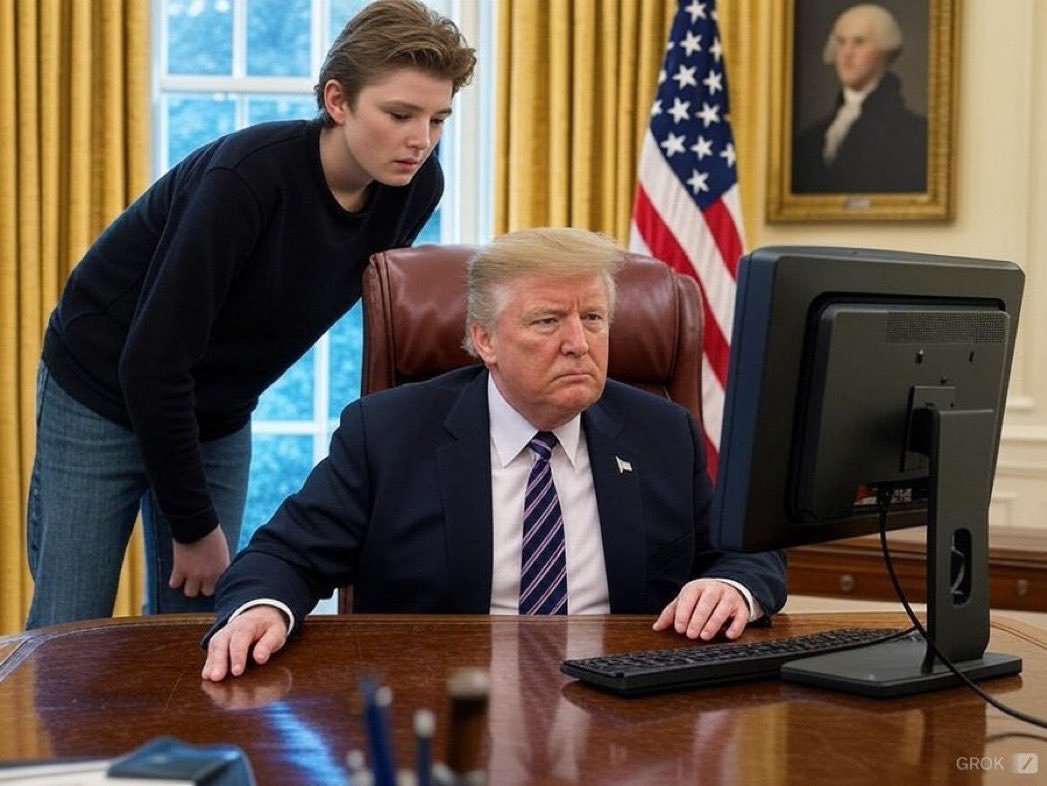 ☑️究極のTrump一族Insider（Parody）
Trump氏の息子のバロン「今回BTCのShortで約140億円儲けたよ、次はLongで儲けたいんだ、お父さん。また何かTweetてくれる？」  
Trump氏は「よっしゃ」と頷き『中国の事は心配しないで全て大丈夫だ。習近平はただちょっと悪い瞬間を過ごしただけだ』とTweet-😂😂