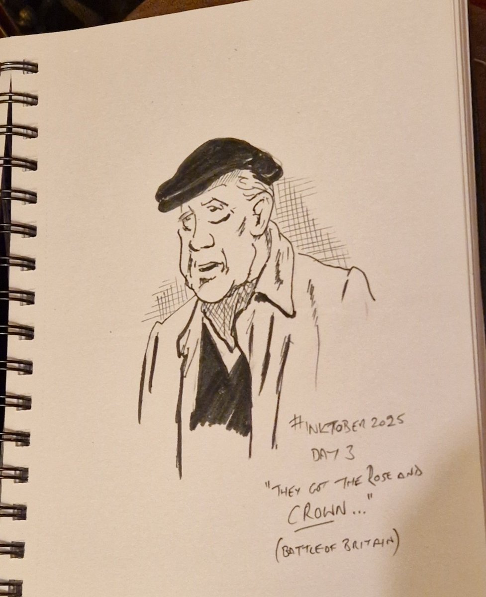 #Inktober2025 #Inktober late to start (I'll catch up) first three #mustache #weave #crown